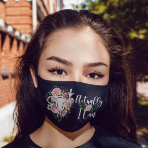 Middle Finger Uterus Actually I Can Feminism Woman Face Mask
