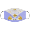 Back The Blue Floral American Flag Face Mask
