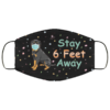 Stay 6 Feet Away Cute German Shepherd Dog Face Mask