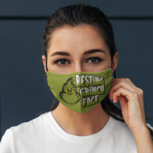 Resting Grinch Face Face Mask