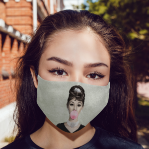 Audrey Hepburn Bubble Gum Face Mask
