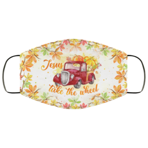 Jesus Take The Wheel Pumpkin Autumn Face Mask