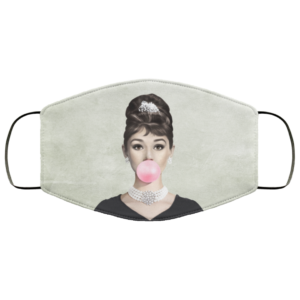 Audrey Hepburn Bubble Gum Face Mask