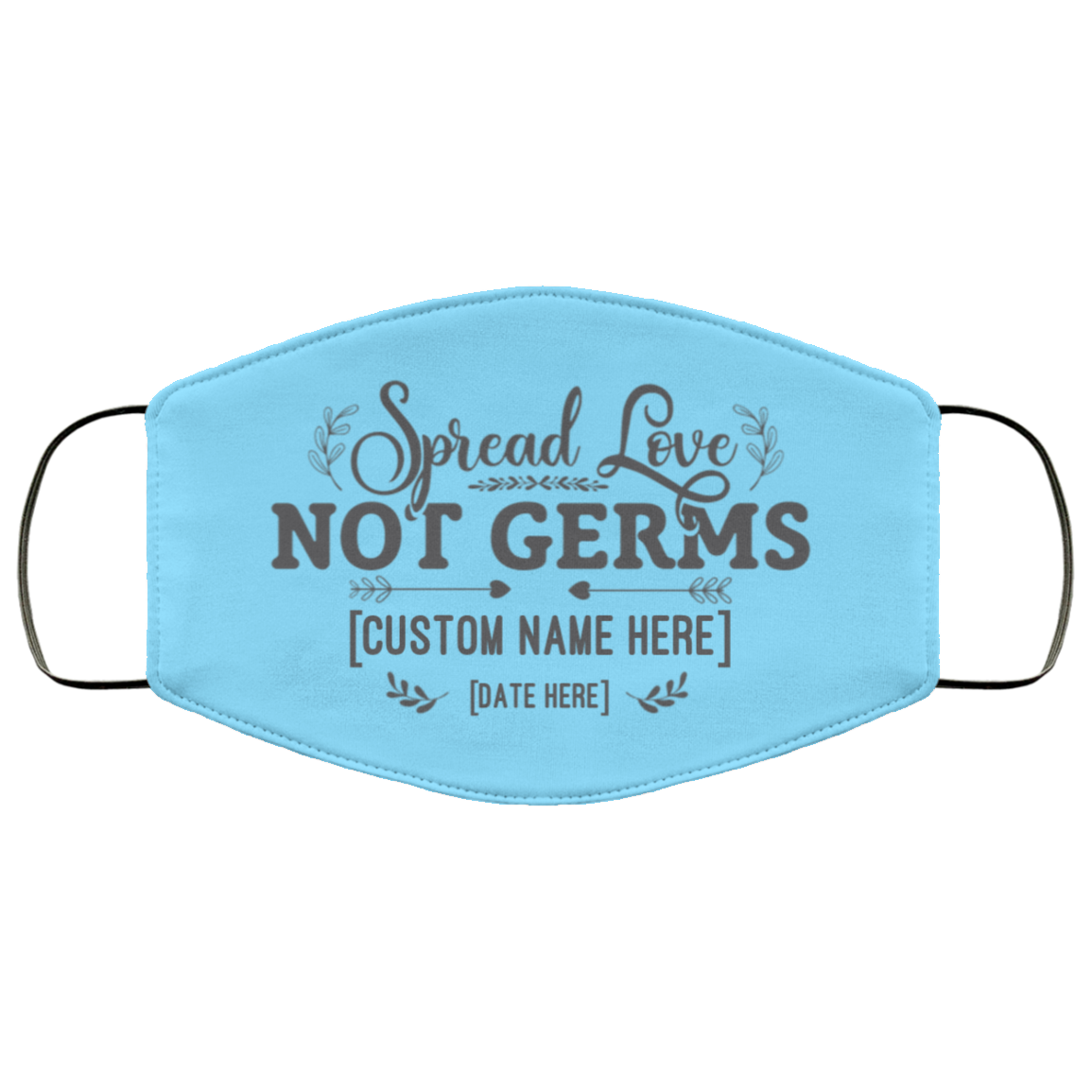 Personalized Spread Love Not Germs  Bride And Groom Face Masks