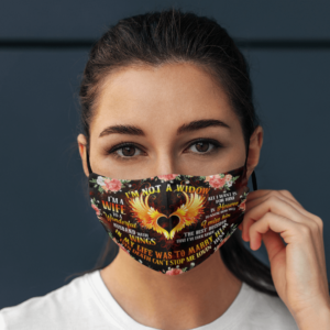 Im Not a Widow Im a Wife to a Wonderful Husband with Wings Face Mask Reusable