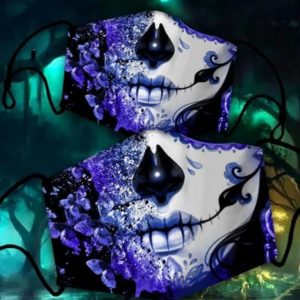 Butterfly Skull tattoos Cloth Face Mask Reusable