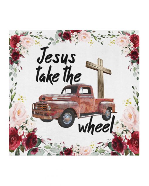 Jesus Take the wheel vintage floral Cloth Face Mask Reusable