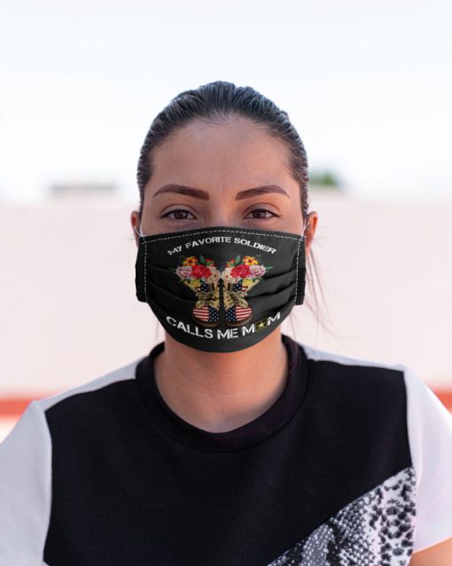 My favorite soldier calls me mom US Army Cloth Face Mask Reusable My favorite soldier calls me mom US Army Cloth Face Mask Reusable