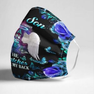 My son is my guardian angel He watches over my back Cloth Face Mask Reusable