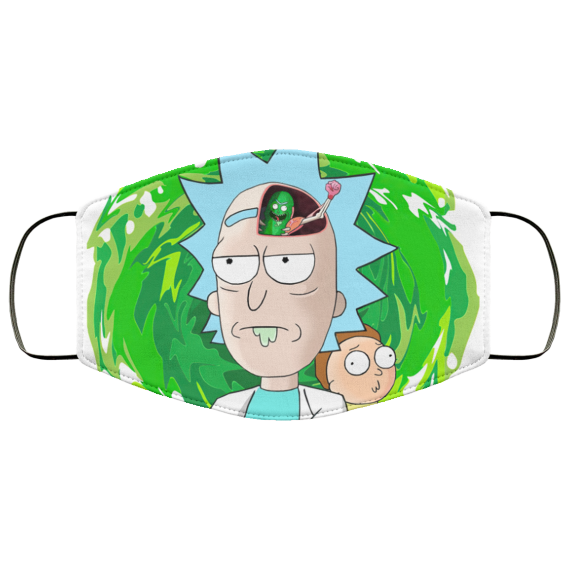 Rick, Morthy and Pickle Rick Face Mask