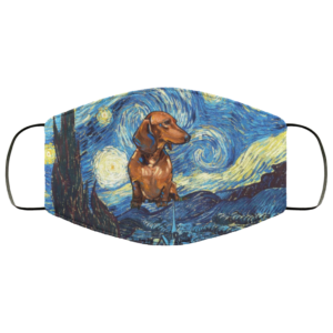 Dachshund Art Cloth Face Mask Reusable
