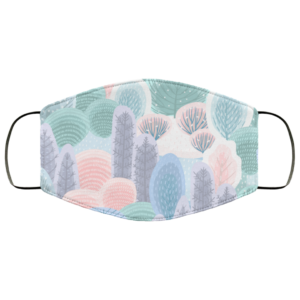 Abstract Winter Forest Face Mask Washable Reusable
