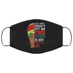 BLACK WOMAN JULY 4TH Face Mask