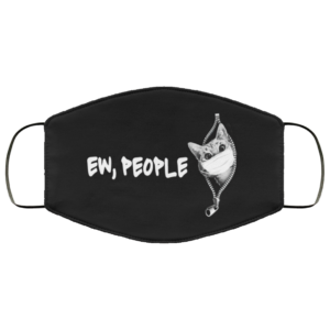 Cat zipper ew people Face Mask