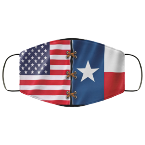 America flag and texas flag Face Mask