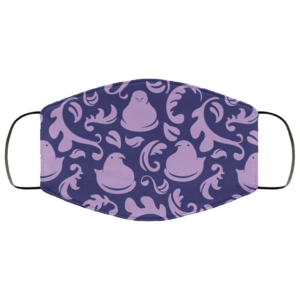 Peeps Purple Peeps In Garden Pattern Face Mask