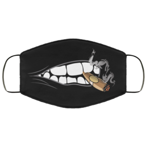 Mouth and Cigar Sarcastic Novelty Face Mask