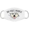 Growling Chow Chow dog six feet people Face Mask
