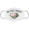 Dog Face licking mouth six feet people Face Mask