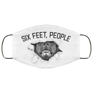 Dog of breed rottweiler six feet people animals Face Mask