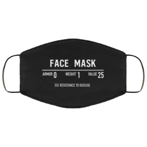 Funny Fantasy Role Playing Game RPG Gamer Cloth Face Mask