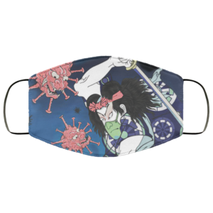 Samurai Vs Virus Demon Reusable Face Mask