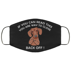 Dachshund Funny Cloth Face Mask Reusable
