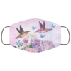 Be kind cute floral sticker with hearts girly watercolor plants Face Mask