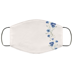 Blue Flower Face Mask