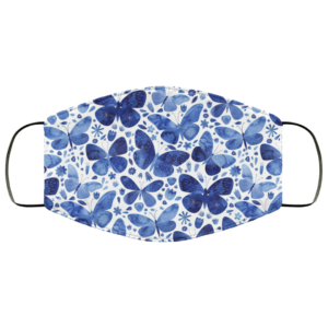 Blue Butterflies Face Mask