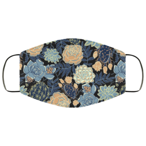 Blue succulent Face Mask