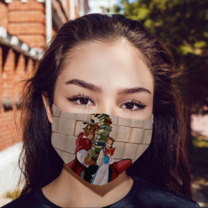 Beauty And The Beast Reading Book Face Mask  Book Lovers Gifts