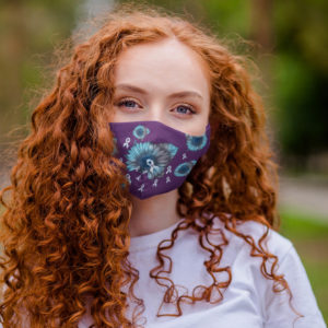 Diabetic Awareness Face Mask SunFlower Diabetes Awareness Face Mask
