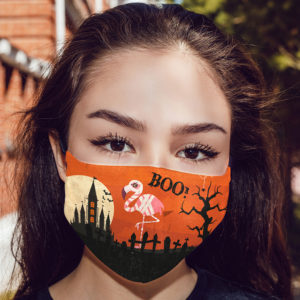 Halloween Flamingo Boo Face Mask