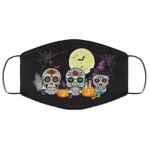 Sugar Skull Pumpkin Skeleton Halloween Calavera Face Mask
