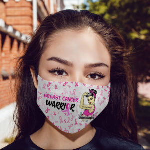 Breast Cancer Warrior Unbreakable Face Mask  Breast Cancer Awareness Face Mask