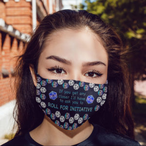 Roll For Initiative Face Mask Video Game Face Mask Gaming