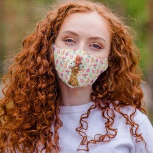 Seamless Floral Face Mask Funny Flower Chicken Face Mask