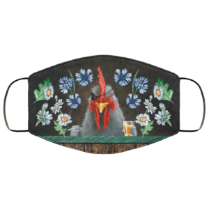 Seamless Floral Face Mask  Funny Daisy Chicken Face Mask