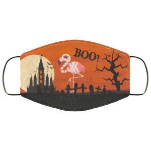 Halloween Flamingo Boo Face Mask