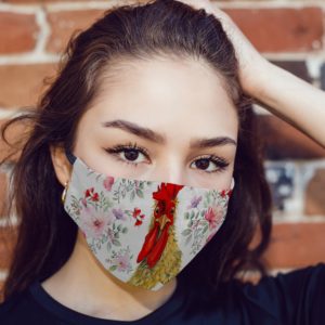 Floral Face Mask  Flower Chicken Face Mask