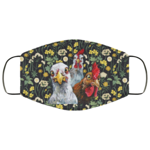 Seamless Floral Face Mask  Flower Chicken Face Mask