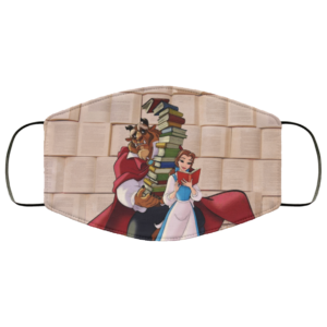 Beauty And The Beast Reading Book Face Mask  Book Lovers Gifts