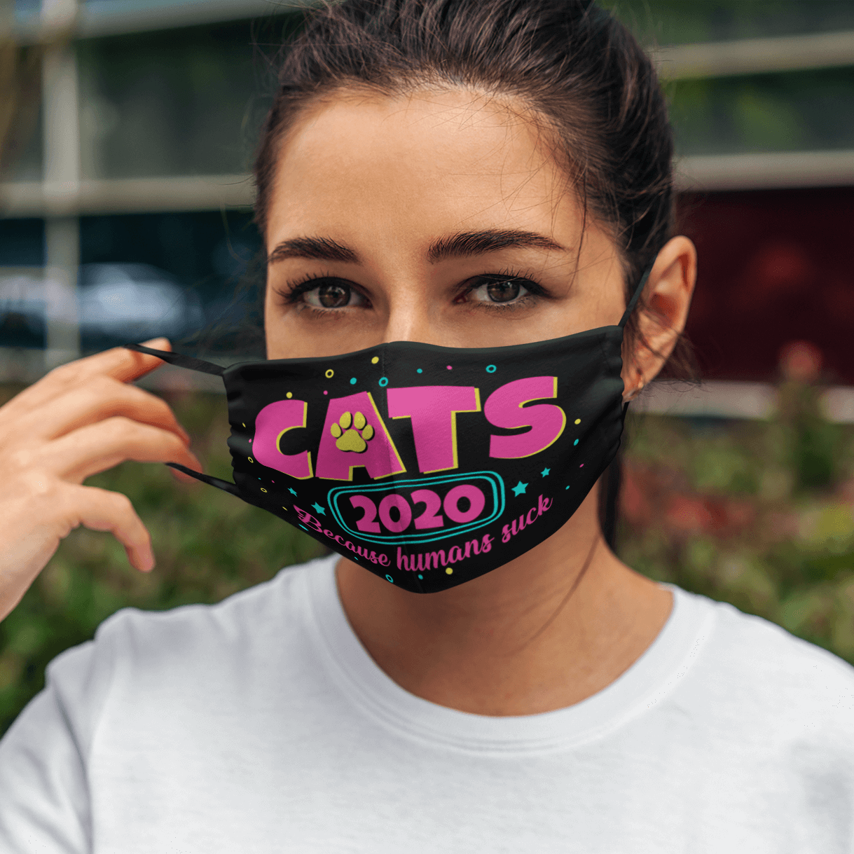Cats 2020 Because Humans Suck Face Mask Cats 2020 Because Humans Suck Face Mask