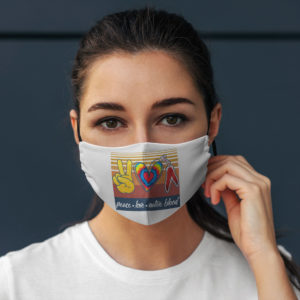 Peace Love Native Blood Vintage Native American Pride Face Mask
