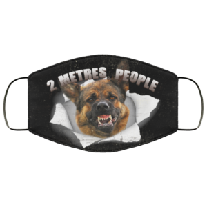 2 Metres People Funny German Shepherd Face Mask
