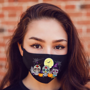 Sugar Skull Pumpkin Skeleton Halloween Calavera Face Mask