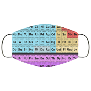 Table Science  Periodic Table Face Mask