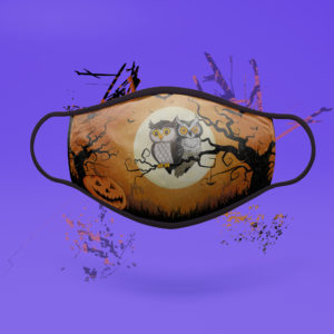 Owl Halloween Couple Pumpkin Face Mask  Cute Owl Halloween Face Mask