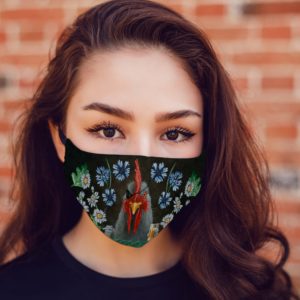 Seamless Floral Face Mask Funny Daisy Chicken Face Mask